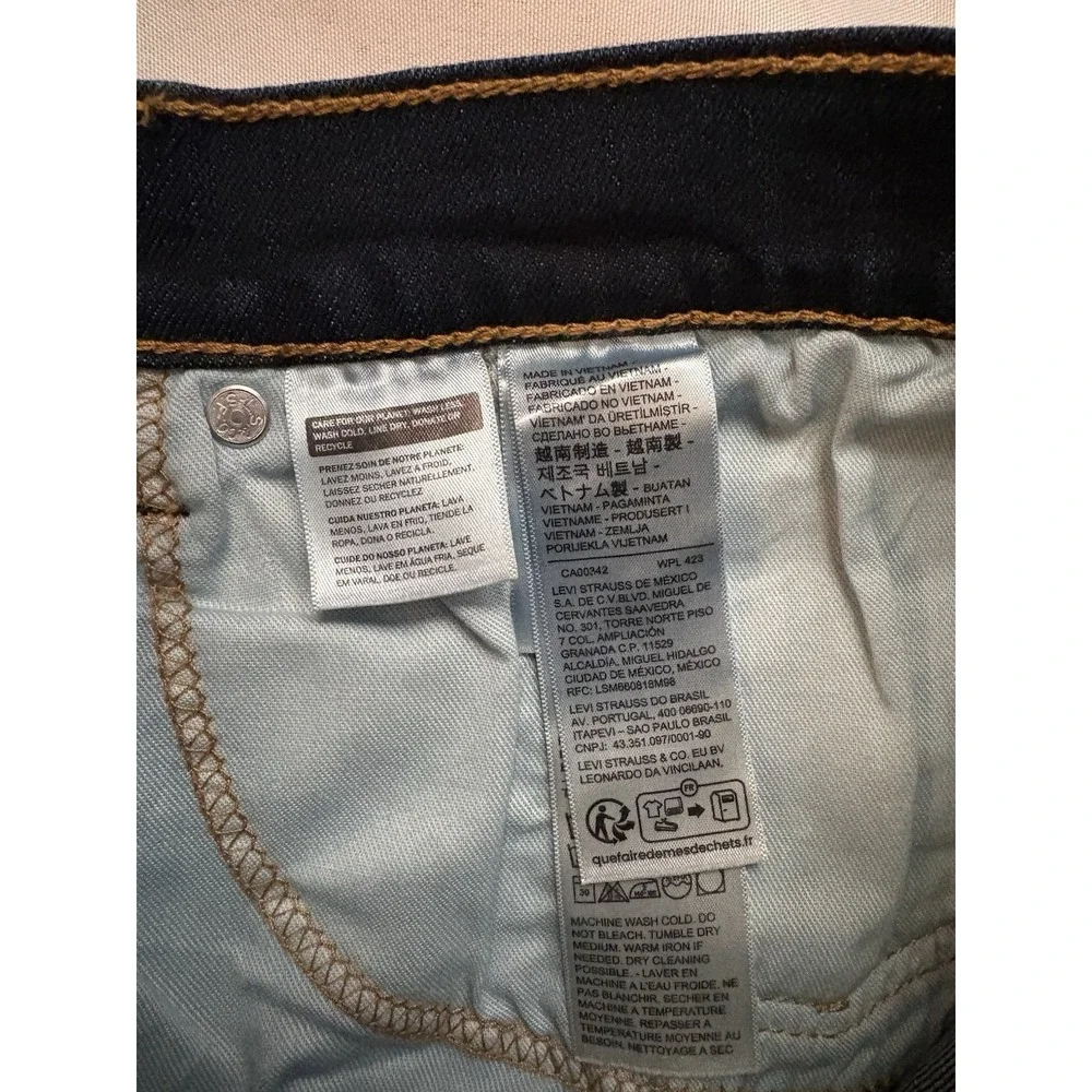 NEW Levi's 505 Jeans Mens 34 X 32 Blue Denim Cotton Stretch Regular Fit Straight